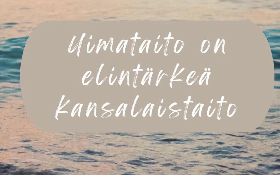 Uimataito on elintärkeä kansalaistaito